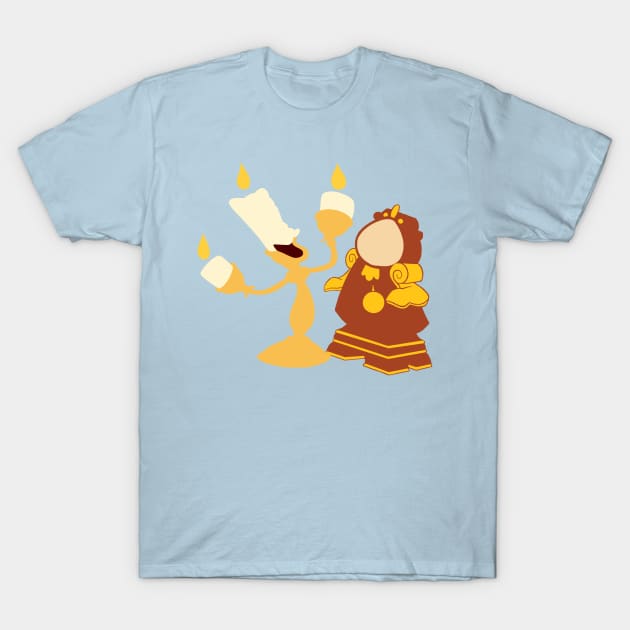 A talking clock and his singing candlestick T-Shirt by beefy-lamby